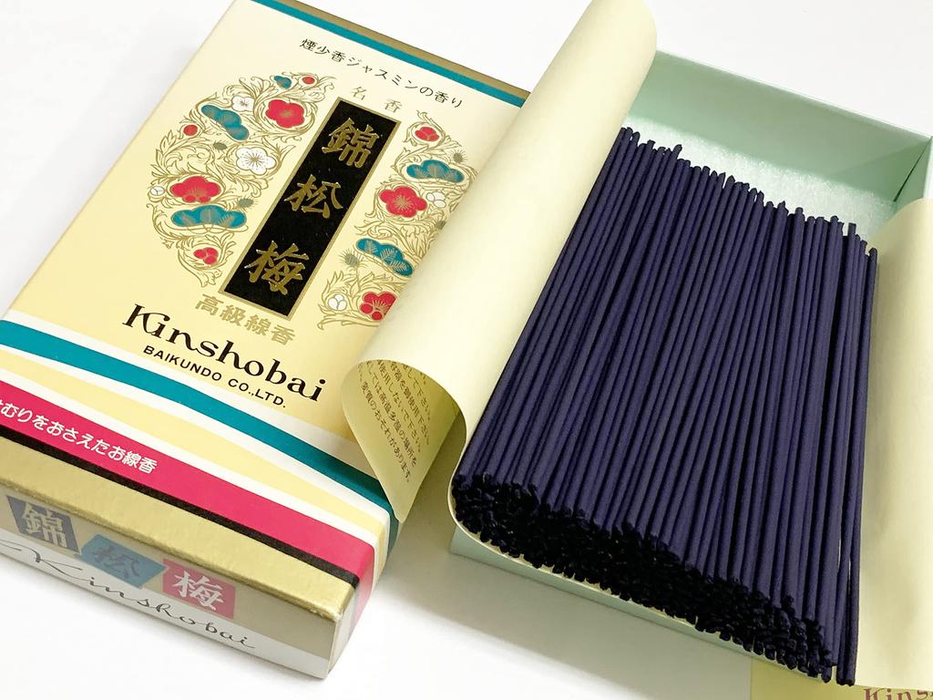 Awaji Incense Jasmine 140g Value Japanese Incense Kinshoubai Umekundo's Low-Smoke Sticks, Premium, Low-Smoke, Scent, Kinshoubai, (Senko), Pack, Stick,