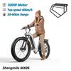 Shengmilo MX06 Elsykkel, Hydrauliske skivebremser, 48V 17,5Ah Avtakbart batteri, 26" Fat Tire-dekk, 60 km rekkevidde, Unisex by- og terrengsykkel