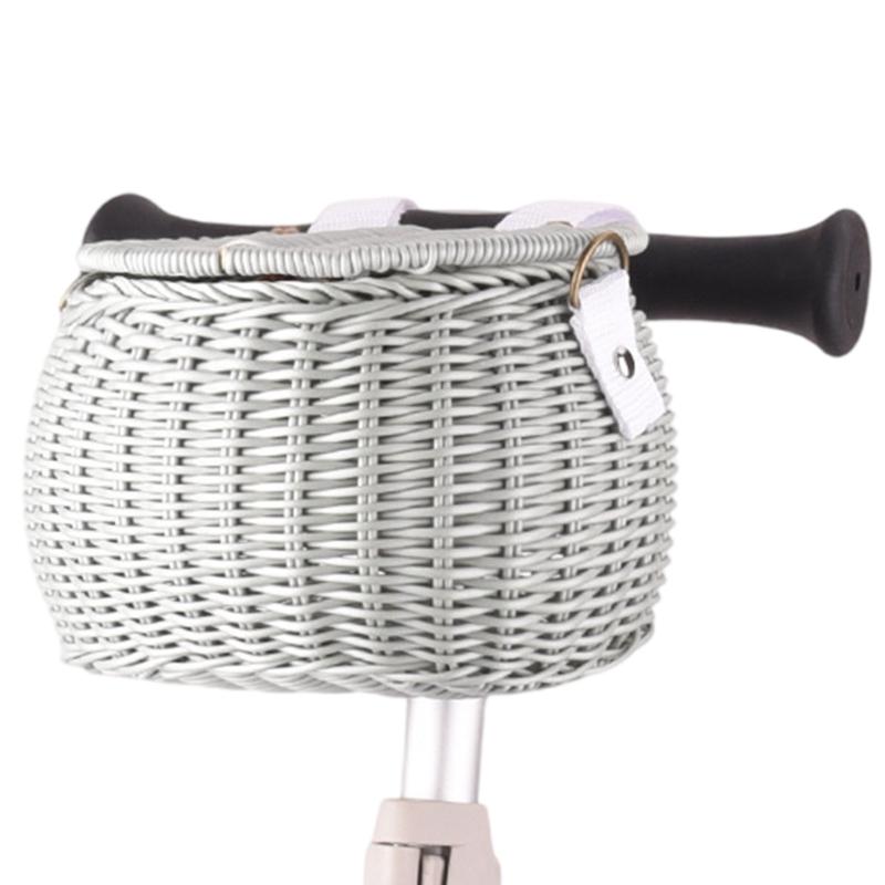 Kids Bikes Basket Plastic Wovens Bikes Basket Childrens Bicycles Handlebars Basket