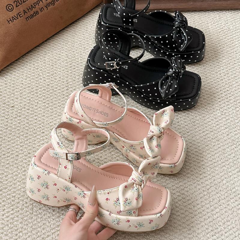 

Летние женские сандалии на платформе с цветочным принтом и клиновидным каблуком, модные сандалии с узким ремешком, элегантные женские сандалии для вечеринки, гладиаторские сандалии 40 бежевый