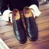 2025 jaro nové párové brogues malé kožené boty britský vítr květinové šaty pánské a dámské jednoboty velká velikost 45