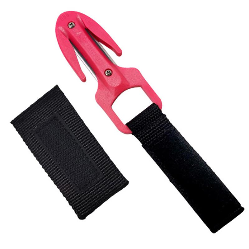 

Клинок из углеродистой стали, нож для дайвинга, специальный нож для резки, резак для лески, подводный нож, нож для подводной охоты, ножны, безопасный аварийный держатель розовый