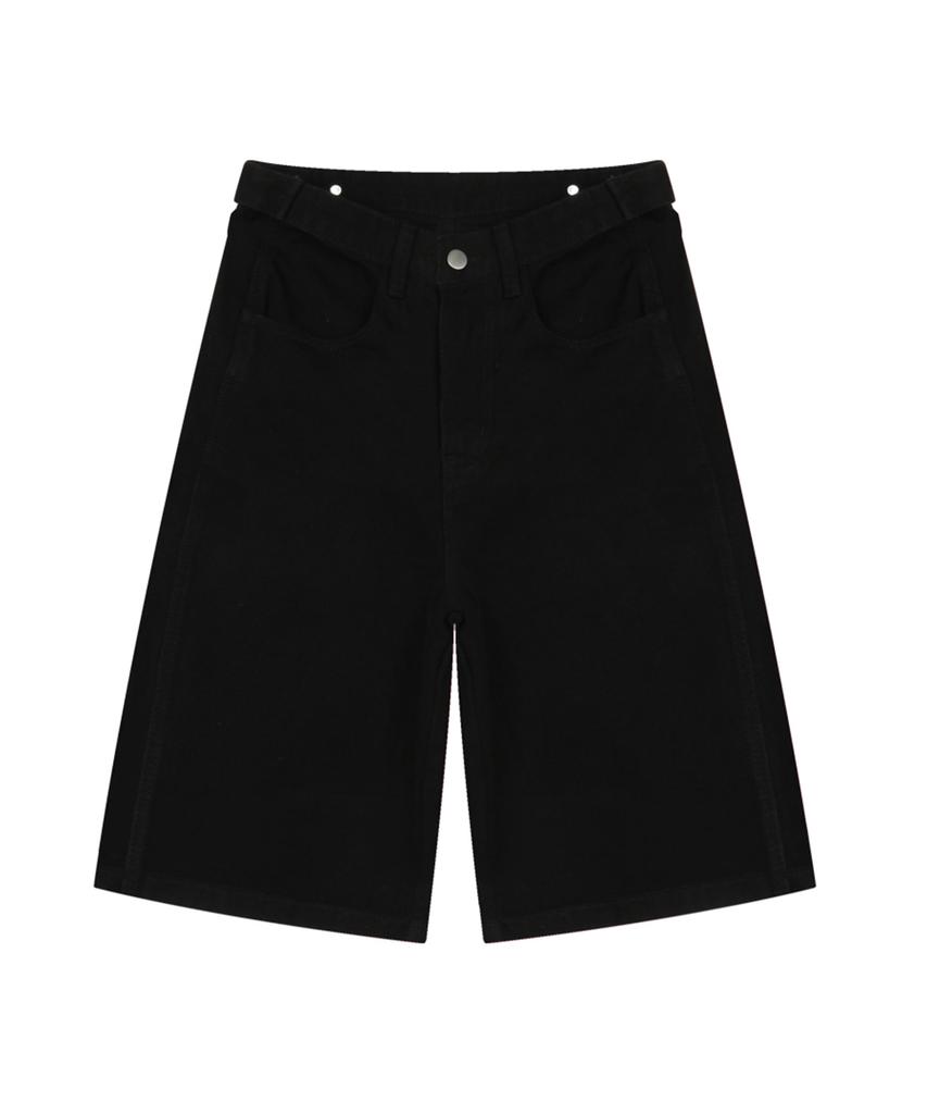 Neseupaseutyudio Ber 6/8 Length Bermuda Snap Button Cotton Shorts 2 Colors [Nssp_6002]