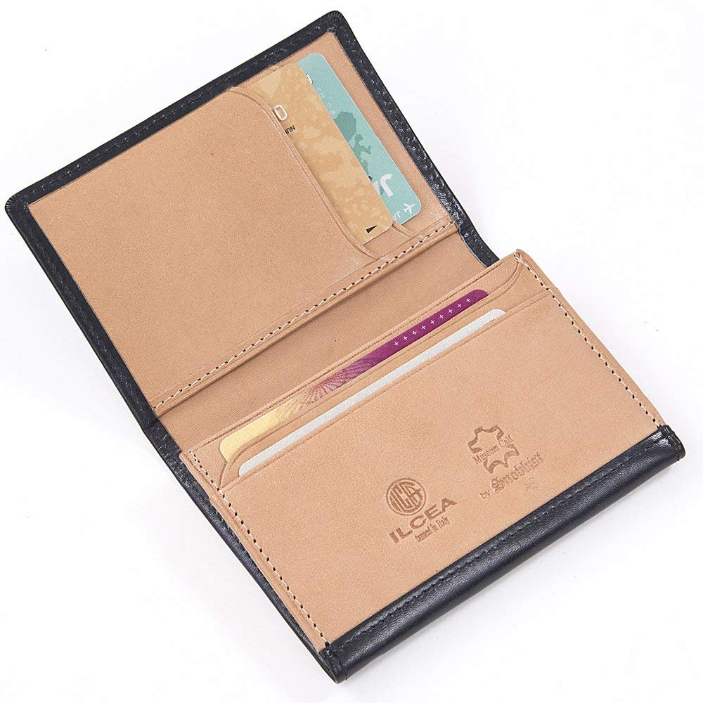 Visitkortshållare Museum Calf Kortfodral [Snobist] Herr (Grön)