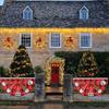 Christmas Outdoor Fan-Shaped Flag Banner Christmas Decor For Home 2026 Christmas Drop Ornament Xmas Navidad Gift New Year