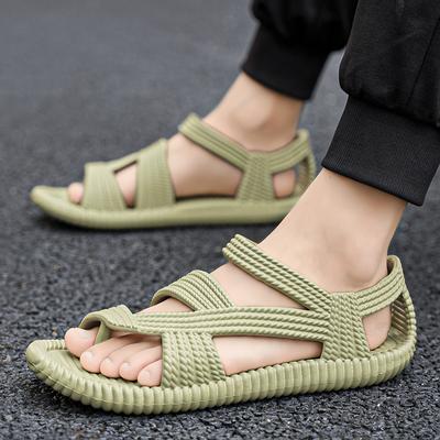 Ny Sommar Hög Kvalitet Mode Herr Sandal Retro Romerska Sandaler Utomhus Par Strandskor Bekväma Öppen Tå Molntofflor