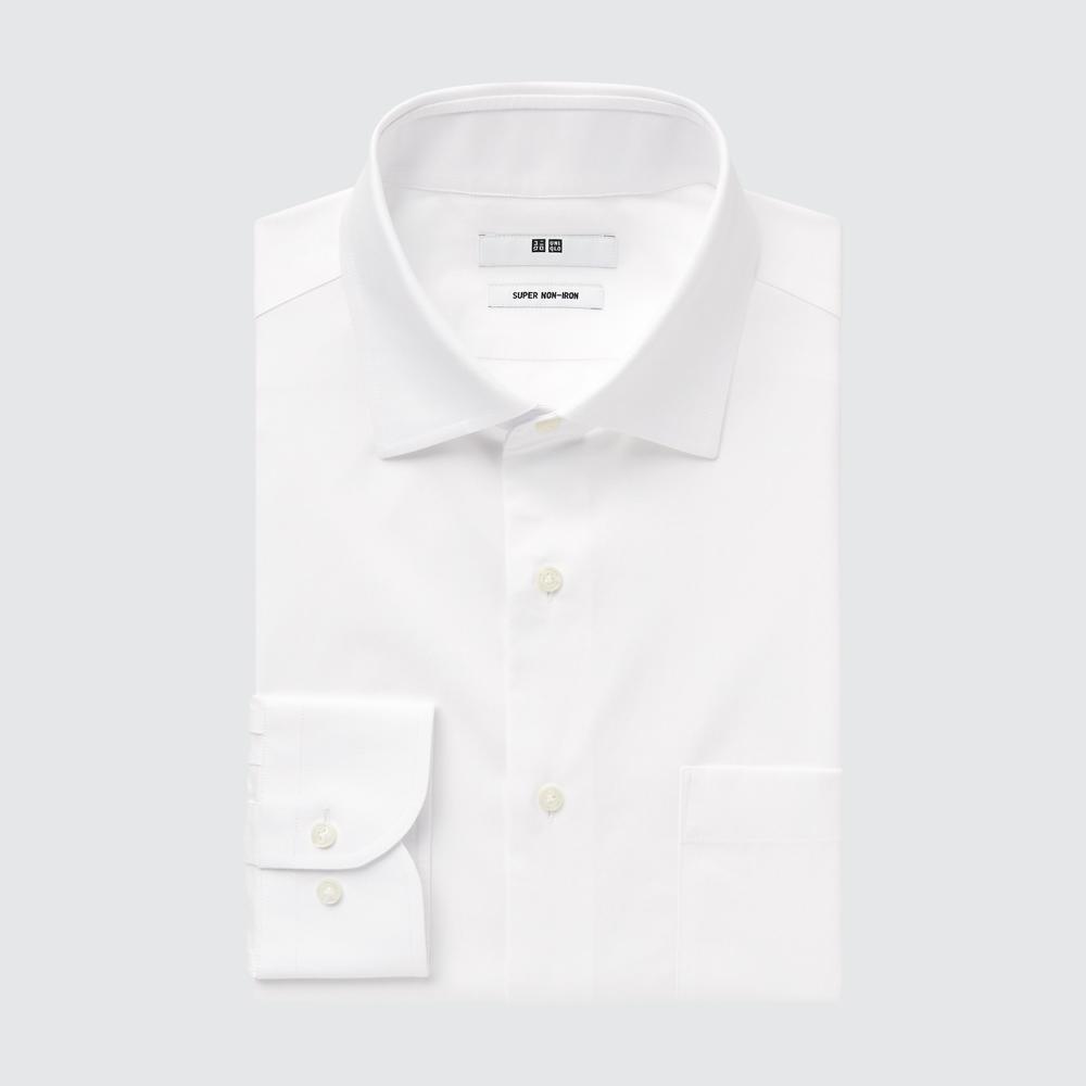 

Рубашка UNIQLO Super Non-Iron Regular Fit с длинным рукавом, полуширокая, цветная