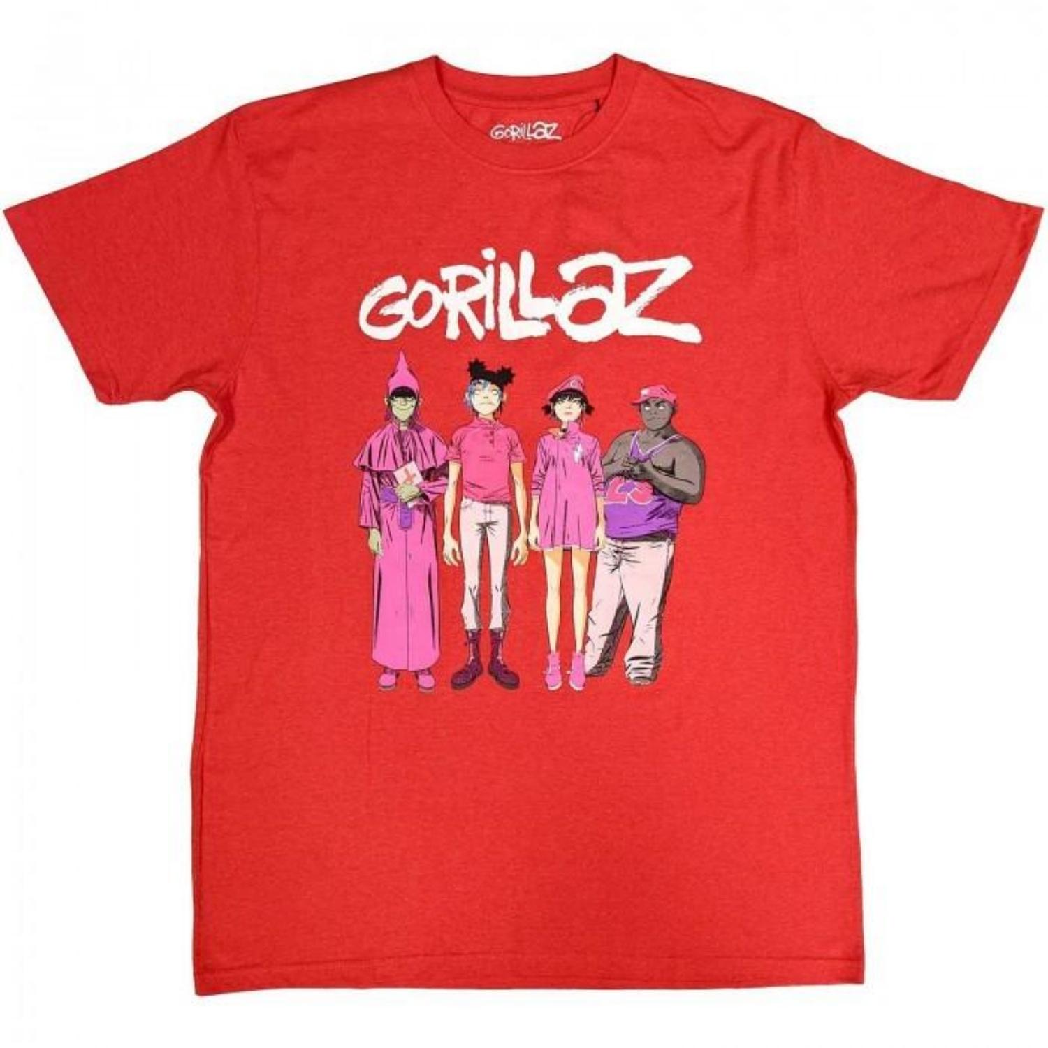 Gorillaz Unisex Adult Cracker Island Standing Group T-Shirt XXXXL