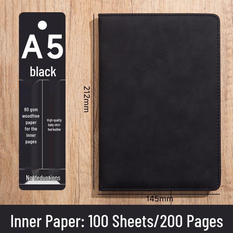 Custom Logo A5 High-End Office Notebook with Premium Cover and Inner Pages