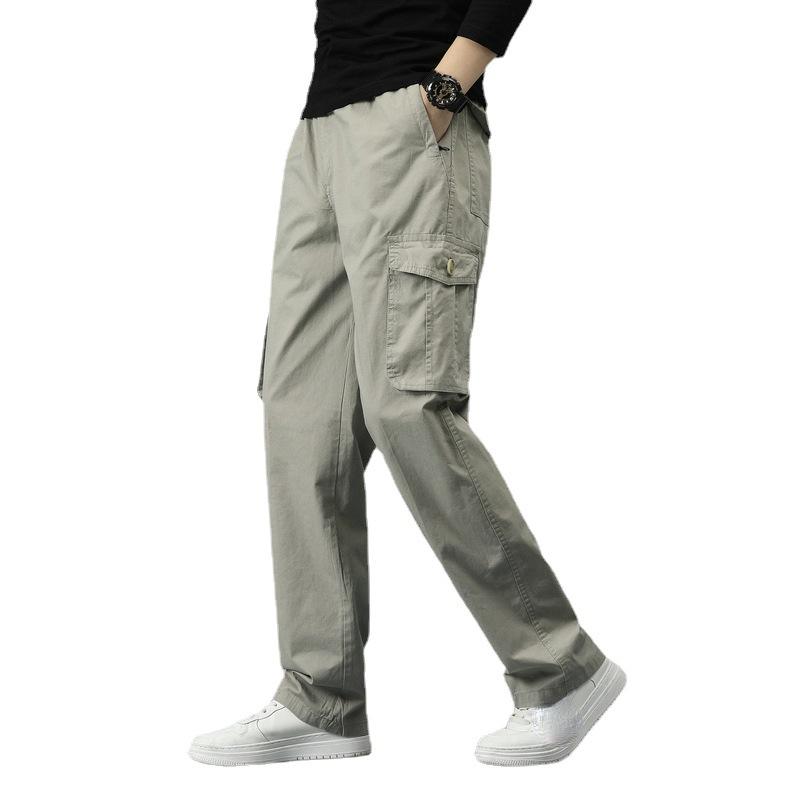 Sezione sottile primaverile e autunnale di pantaloni casual da lavoro di grandi dimensioni Pantaloni da lavoro americani di grandi dimensioni in cotone da uomo Nuovi