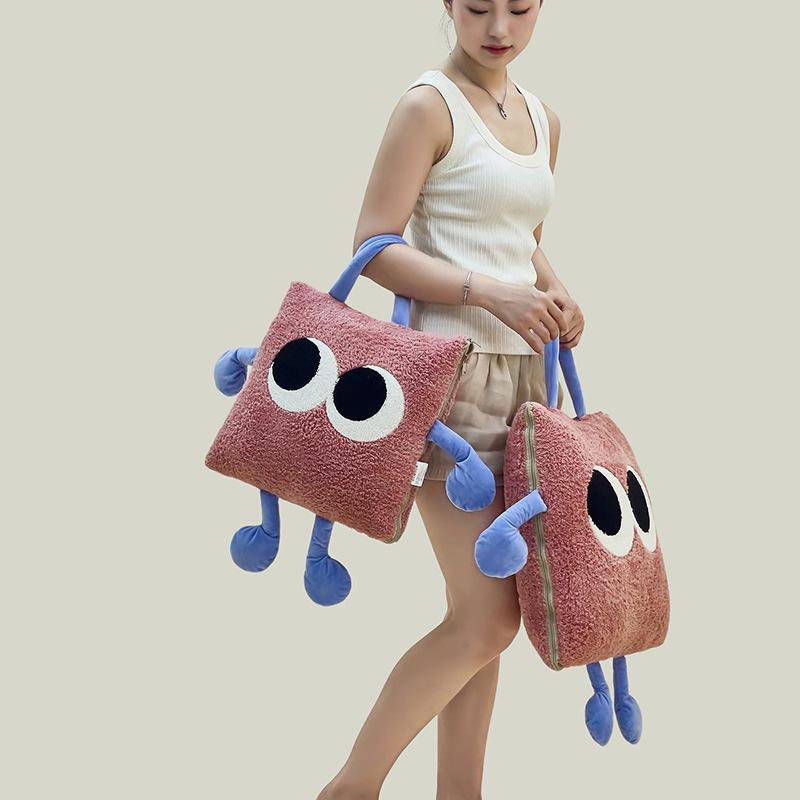 

2-в-1 одеяло для путешествий, кемпинга, спальни, дивана, пледа, подушки для автомобиля, стеганого одеяла, подушки для сна в офисе, дневного сна в общежитии 105x150cm