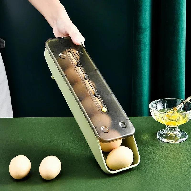 Automatic Scrolling Egg Rack Holder Household Automatic Scrolling Egg Storage Box Large-capacity Egg Dispenser
