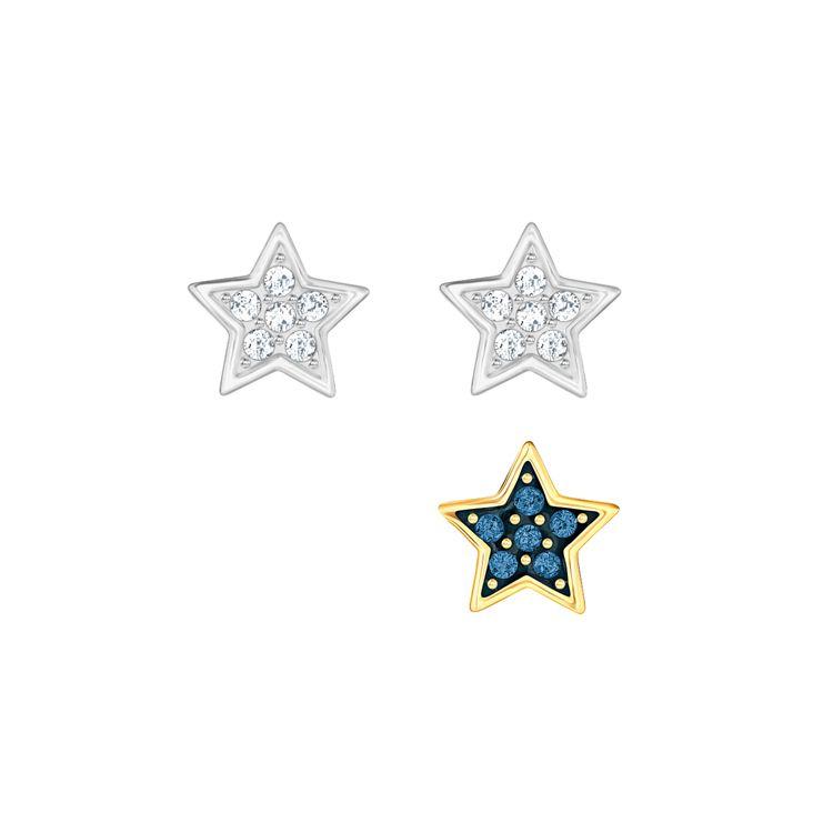 Swarovski Crystal Wishes Star Stud Earrings Women earrings 5528498 Box (Random Color)