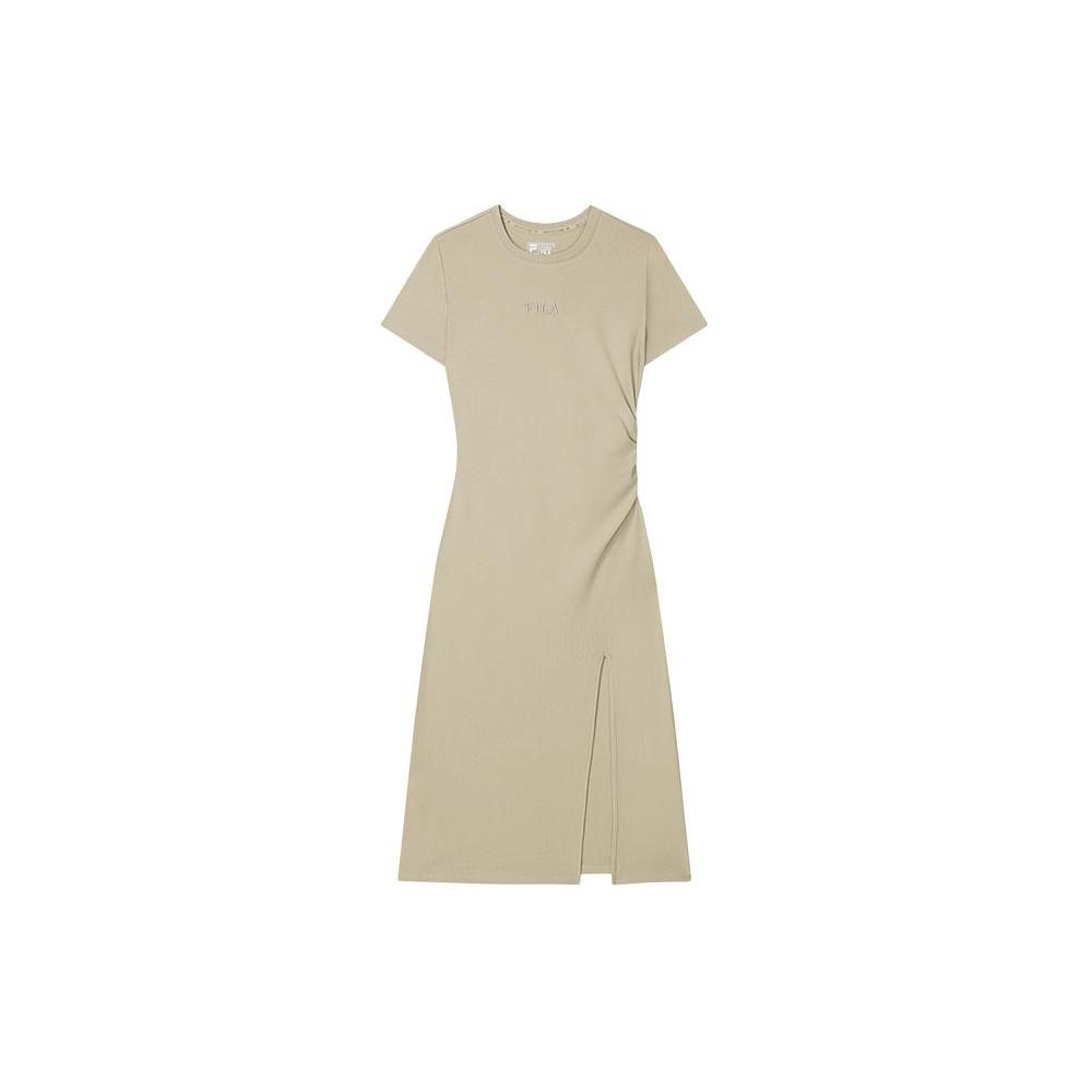 

New FILA Short Sleeved Dress Women s Blue Khaki F51W429302F-LK M