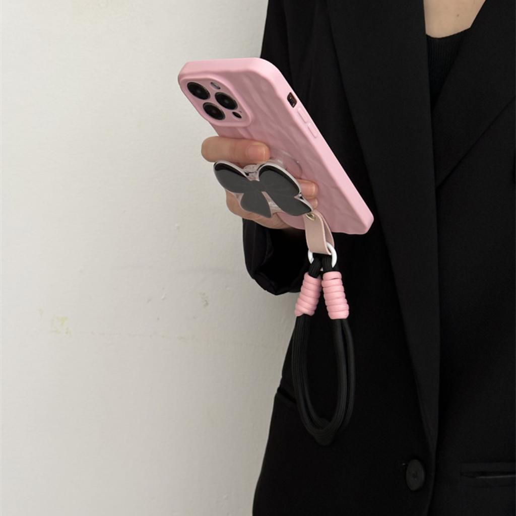Phone Cases With Bow Bracket Hand Lanyard for Iphone 17 Phone Cover for Iphone 16 Pro Max Phone case