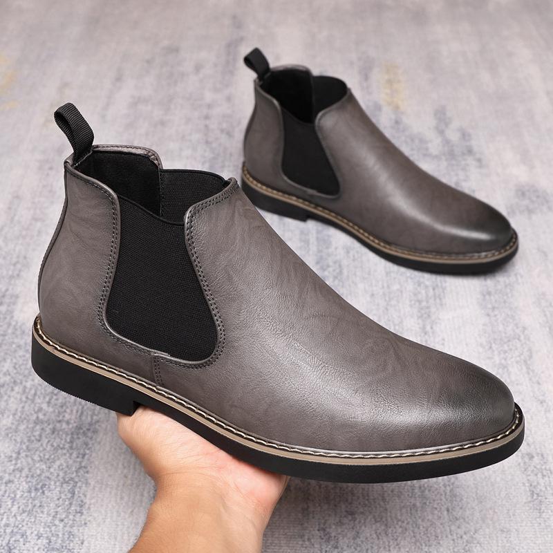 

Boots Men s Large Size Autumn and Winter New Frosted Martin Boots British Pointed Trend Versatile Chelsea Men s Boots 47