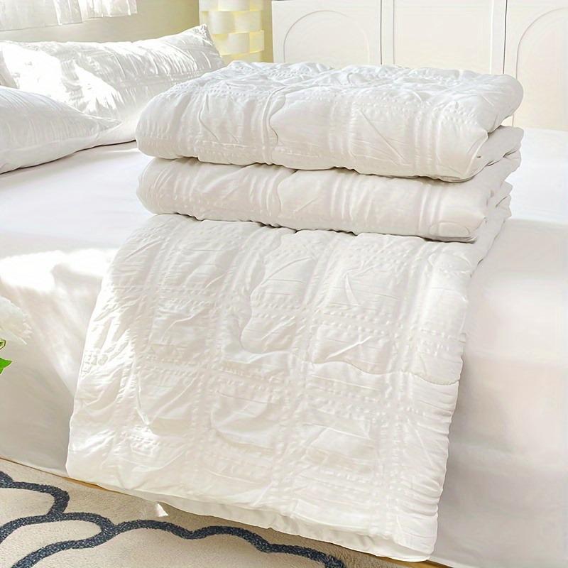 

Легкое летнее одеяло Дышащий сирсакер Мягкое удобное постельное белье для всех сезонов Идеально для декора спальни 150x200cm