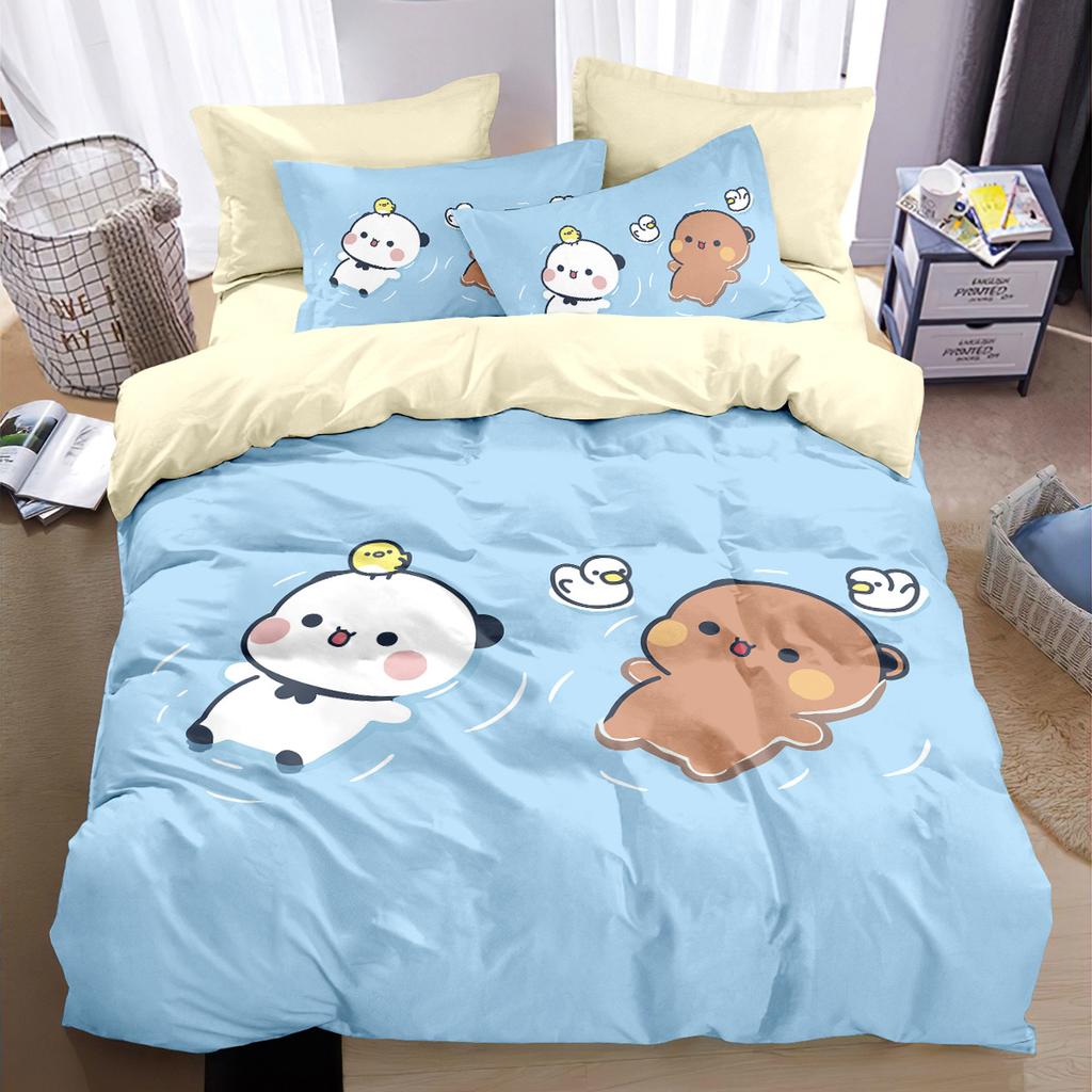 Bubu and Dudu Bedding Set for Adult Kids Adult,Cute Bubu Dudu Duvet Cover Set with Pillowcases 50x75cm Multiple sizes