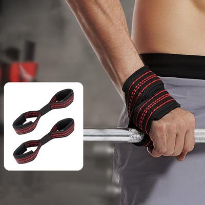 2ks vzpěračský náramek Muži Fitness posilovací pásky na vzpírání Protiskluzové pásky na zápěstí Rukavice na činky Nastavitelné fitness pásky