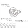 Bird Tree Leaves Ring Stainless Steel Women Finger Rings Bohemian Aesthetic Jewelry Gift for Lover Friends