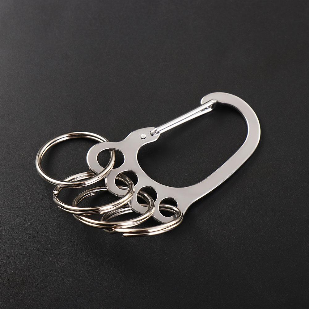 Holder Buckle With 4 Keyrings Metal Key Ring Holder Big Feet Key Chain Car Key Clip Car Keyring