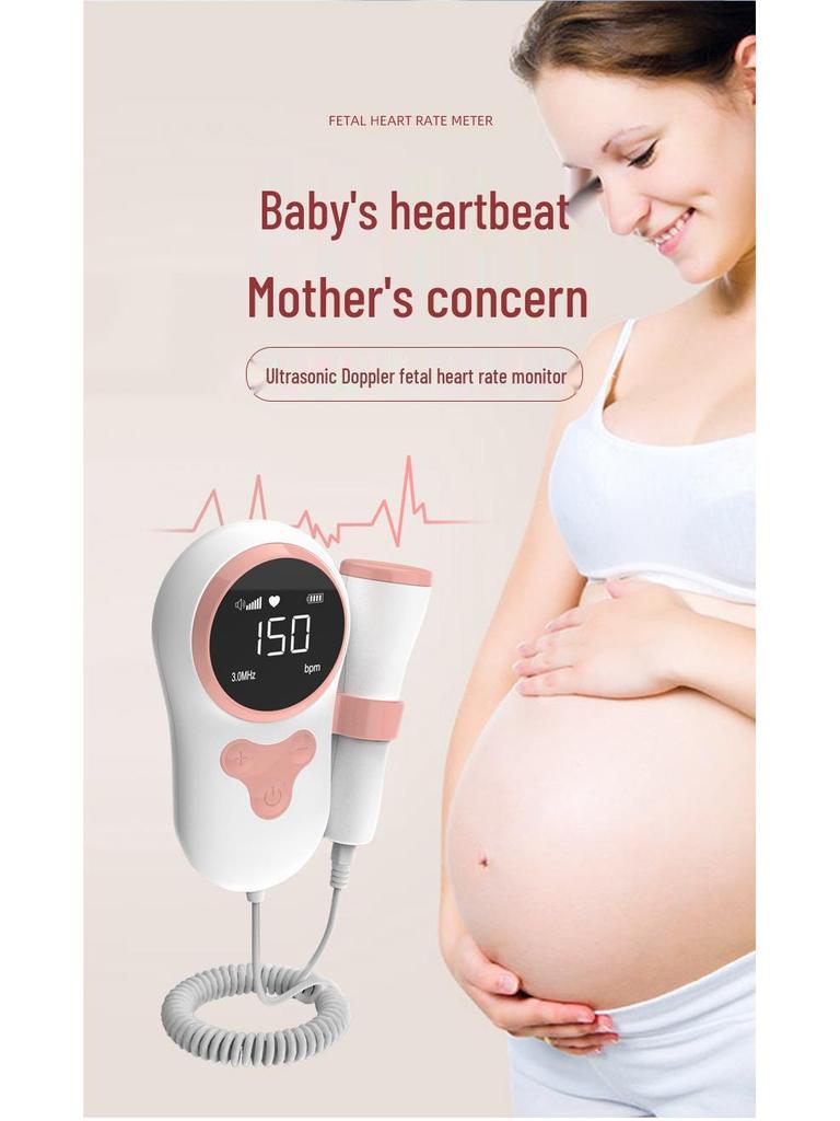 Portable Fetal Doppler Heartbeat Monitor for Pregnant Women
