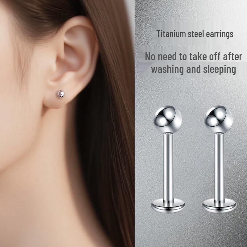 Ashariya F136 Titanium Alloy Sleeping Ear Stud