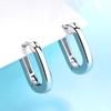 Shape Party Accessories Silver Plated Huggie Earrings Fashion Jewelry Gift Ear Clips Hoop Earrings