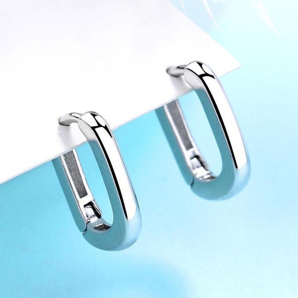 Shape Party Accessories Silver Plated Huggie Earrings Fashion Jewelry Gift Ear Clips Hoop Earrings