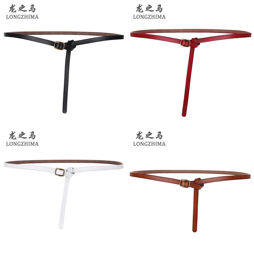 Leather Belt For Women With Square Buckle Crafted From Genuine Twolayer Cowhide