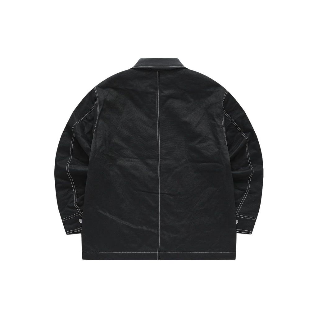 Fila Fusion X Beams Collaboration Solid Color Polo Neck Loose Jacket Men Jackets Black T11M349903F-BK