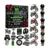 Motorcycle Advent Calendar 2025 - 24 Days Christmas Countdown Calendar Gift for Motorcycle Lovers & Riders, 2D Acrylic Holiday Decor, Christmas Tree