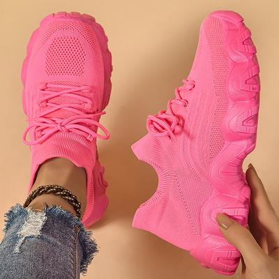 Shoes Women's New Shoes Lace-up Fly-woven Socks Shoes Fashion Trend Sports Shoes Platform Lazy Shoes