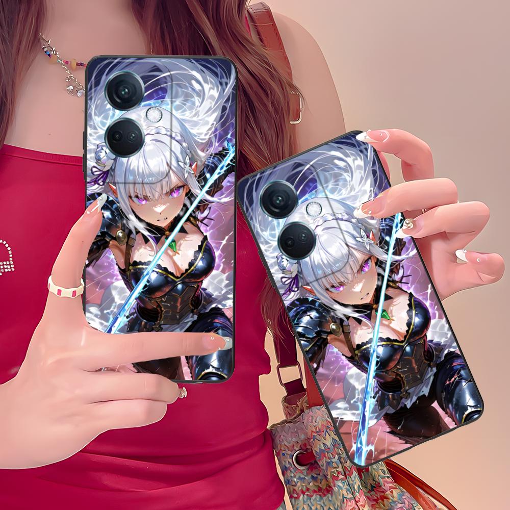 ReZero Emilia Waifu Matte TPU Mobile Phone Case for OPPO Find X9 X8 X7 X6 X5 X3 X2 Plus s Pro Ultra Lite Colorful Printing Cover