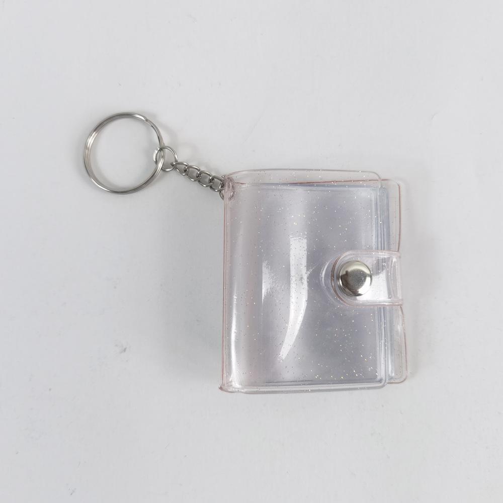 Mini 1-2 Inch Photo Album with Keychain and Stickers for Children's Memories