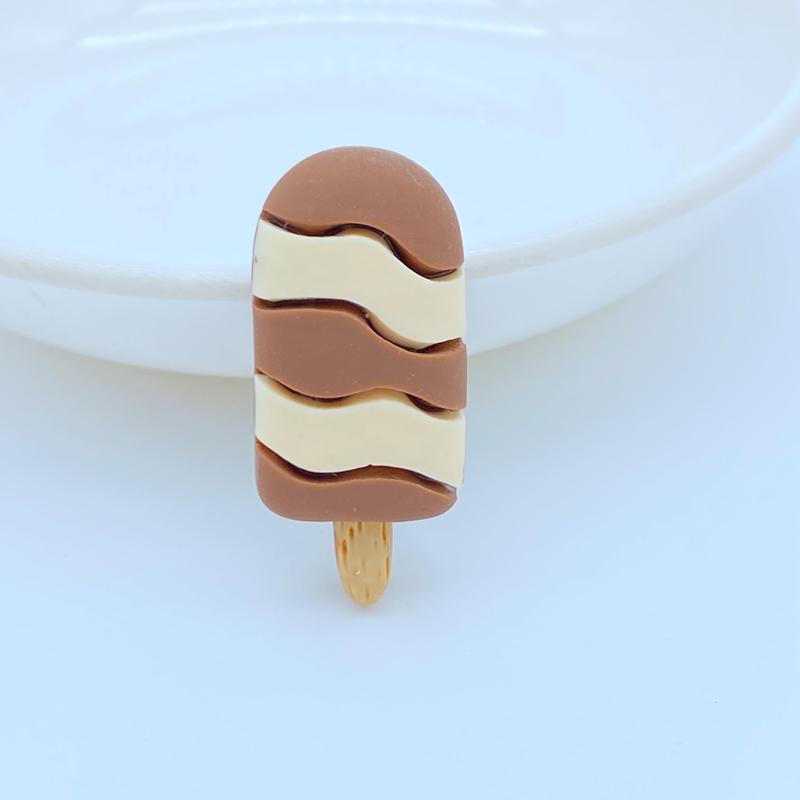 10Pcs New Mixed Cute Simulation Ice Cream Flat Back Resin Cabochons Scrapbooking DIY Jewelry Craft Decoration Accessorie K67