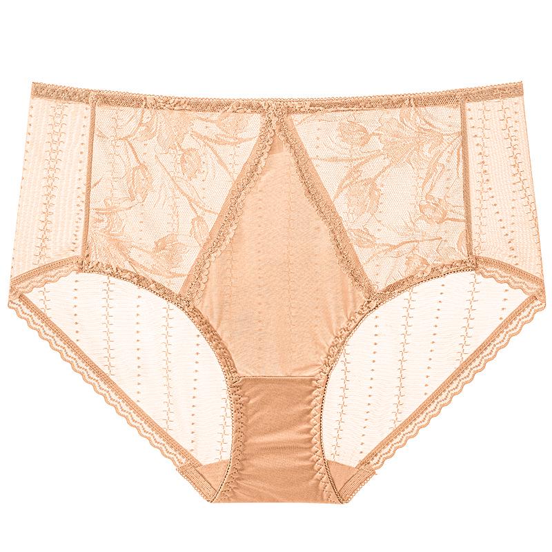 Xiao Tian'er 1569 High Waist Lace Panties - Seamless, Breathable, Skin-friendly, Comfortable Cotton Crotch.
