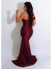 European & American Women's One-Shoulder Slit Evening Gown