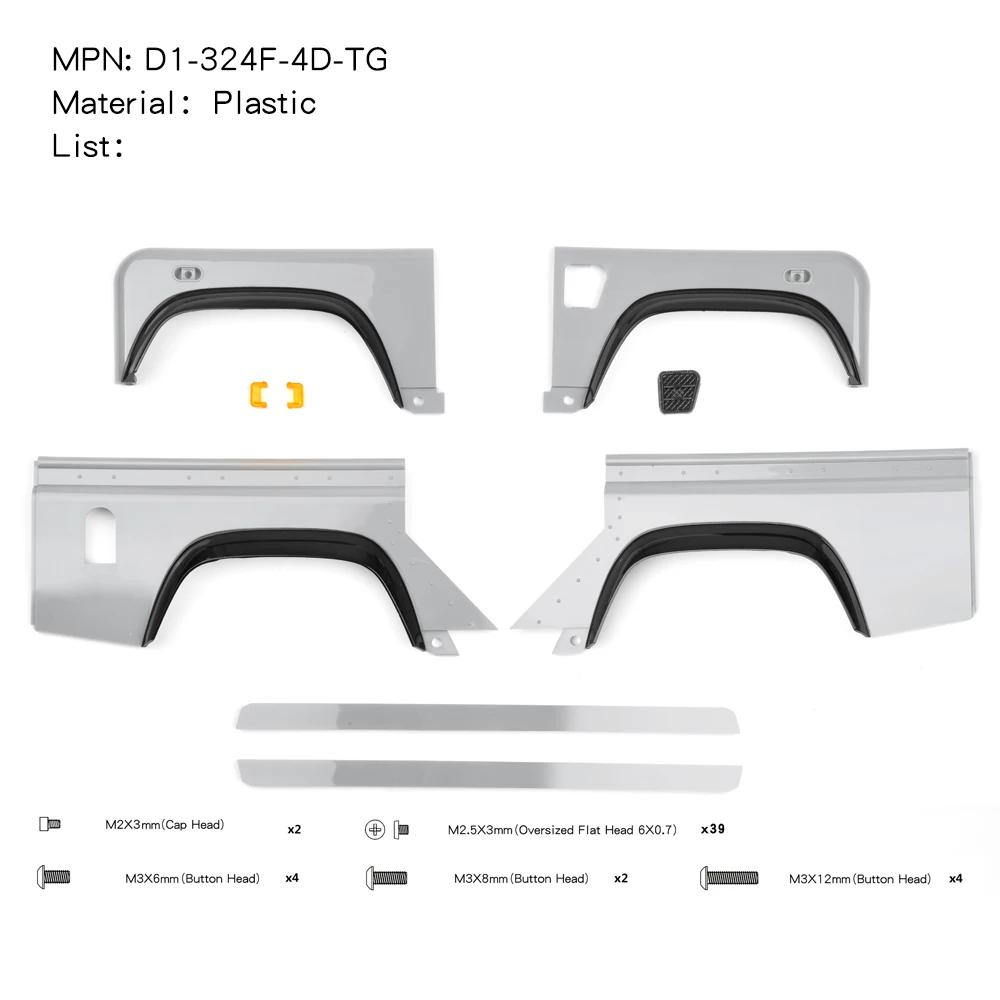 Plastic Simulation 324/313mm 5 Doors Monocoque Car Shell for 1/10 RC Crawler Car Traxxas TRX4 Defender RD110 Wagon Diy Parts
