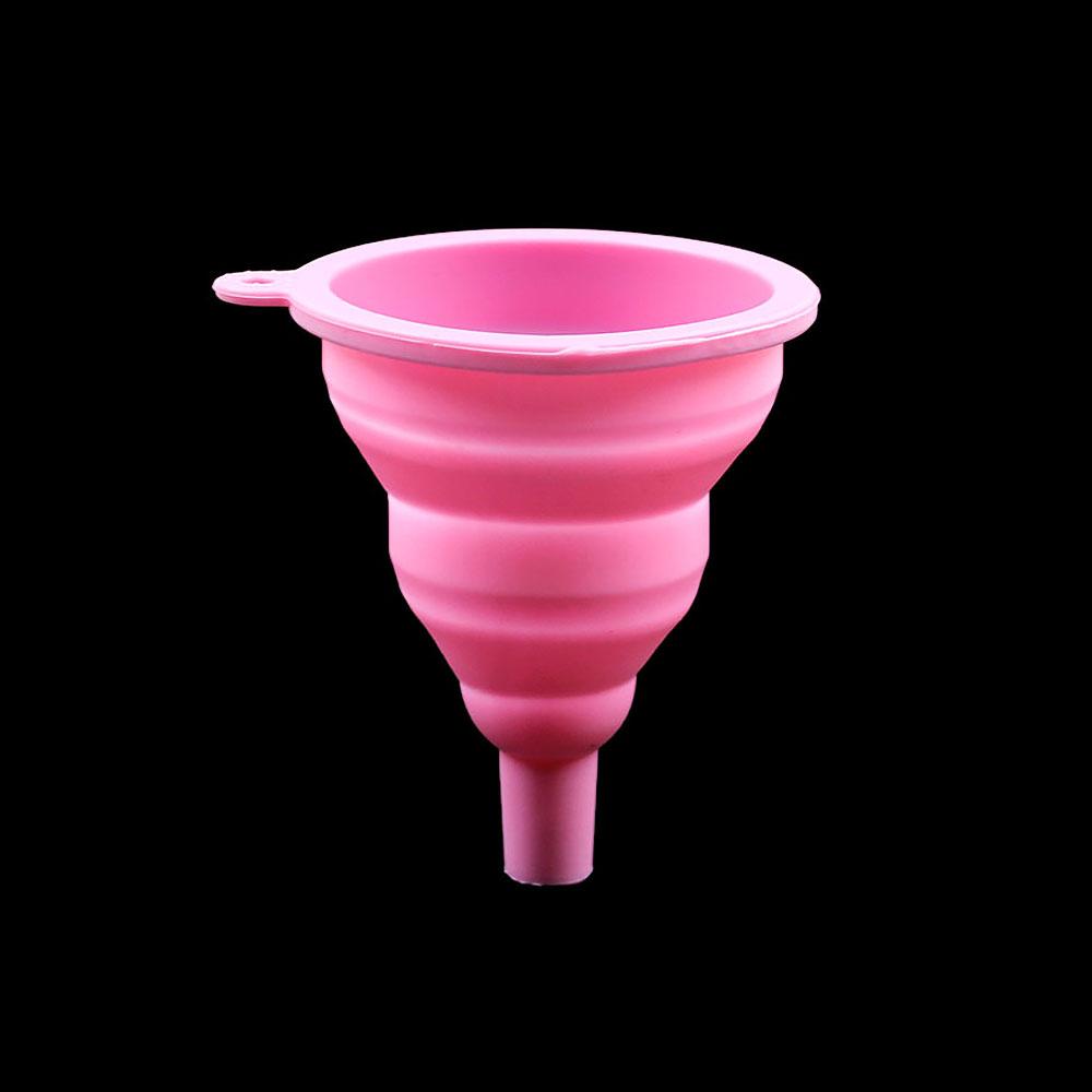 

Silicone World Foldable Silicone Funnel Telescopic Mini Pouring Oil Funnel Kitchen Tools Portable Car Engine Oil Change Funnel розовый