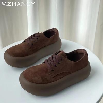 Mode Femme Suede Baskets à Plateforme Chaussures Plates Décontractées Femme Tendance 2025 Mode Hiver Robe Mocassins Chaussures Confortables Zapatillas De Mujer