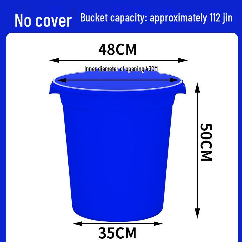 Durable Round Plastic Bucket with Lid for Household Water Storage, Large & Extra-Large Capacity
