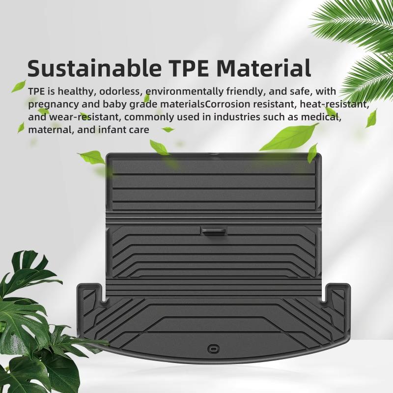 For Hyundai Santa Fe 6/7 Seater 2021-2025 Car Rear Trunk Mat TPE 3D All-Weather Waterproof Anti-Scratch Trunk Floor Cargo Liner