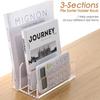 Clear File Organizer For Desk 3 Slots Clear Office Desk Letter Organizer Office Desk Organizer For Books Binders Emails Clear