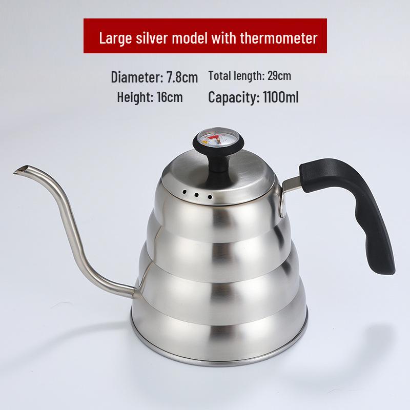 Bollitore da Caffè Teflon Cloud Pour-Over: Acciaio Inossidabile 304 Stile Giapponese con Manico con Display della Temperatura