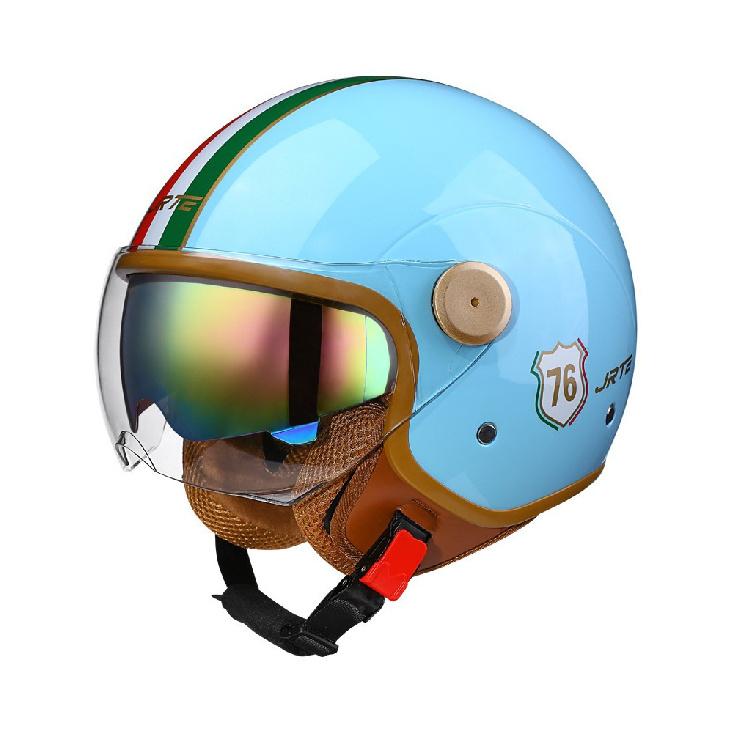 All-season Electric Vehicle Helmet for Men and Women, Dual-vision Safety Half Helmet
