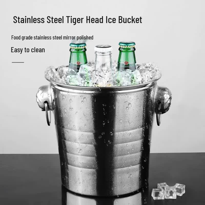 Stainless Steel Tiger Head Ice Bucket