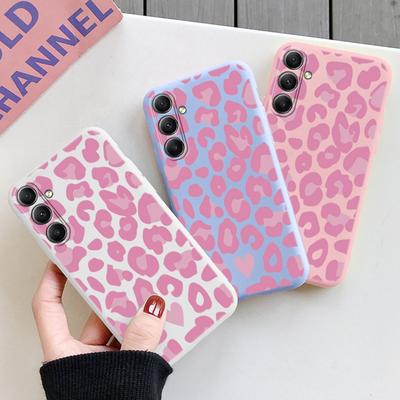 Weiche Silikonhülle mit Leopardenmuster für Samsung A55 M35 S24 Xiaomi Redmi Note 13 Pro 13C iPhone Huawei Honor Realme Kamera Schutzhülle stoßfeste Abdeckung