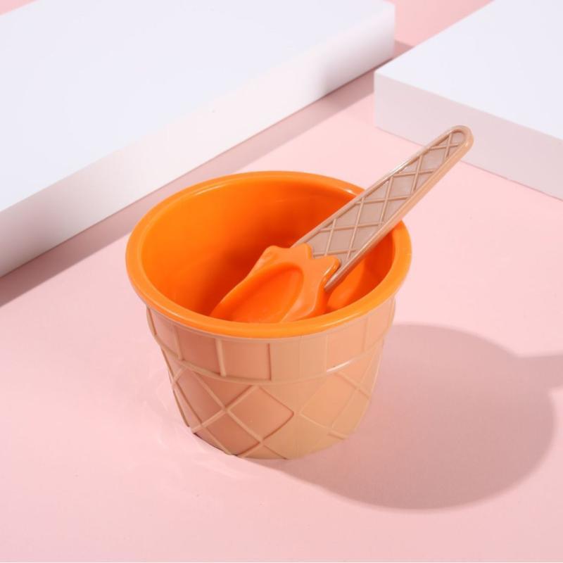 Vibrant Color Ice Cream Bowls With Spoons Dessert Sundae Dishes Set For Birthday Holiday Party Ice Cream Favor Gift Decor