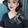 Big Bow Brooch Organza 3D Κέντημα Διπλής στρώσης γιακάς Διακόσμηση στήθους Anti-exposure Ραφή DIY Αξεσουάρ ρούχων Διακοσμητικά ρούχα για πάρτι γάμου